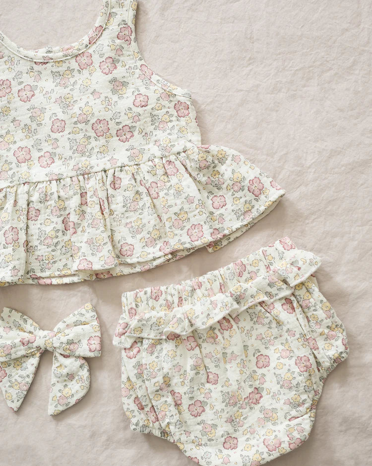 Sleeveless Peplum Set in Bloom - Doodlebug's Children's Boutique