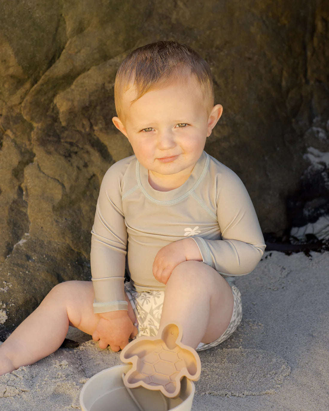 Rash Guard Set in Palm Check - Doodlebug's Children's Boutique