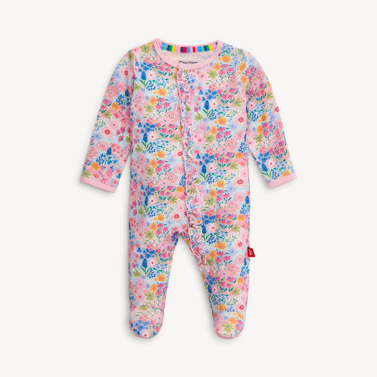 Lily Modal Magnetic Ruffle Footie - Doodlebug's Children's Boutique