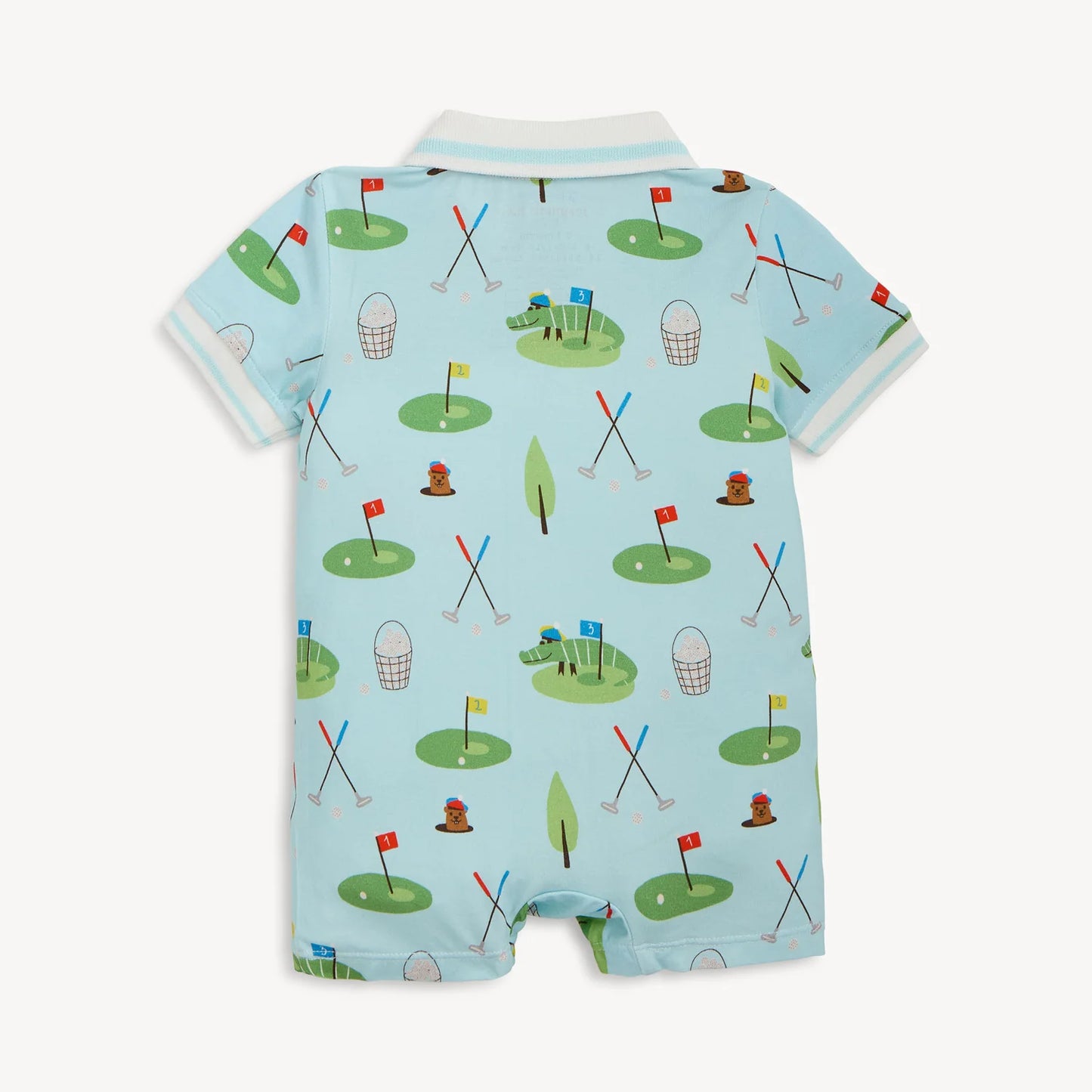 Gopher It Magnetic Polo Romper - Doodlebug's Children's Boutique