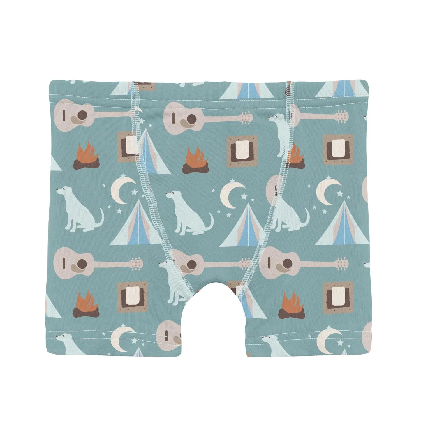 Print Boy's Boxer Brief in Jade Campfire - Doodlebug's Children's Boutique