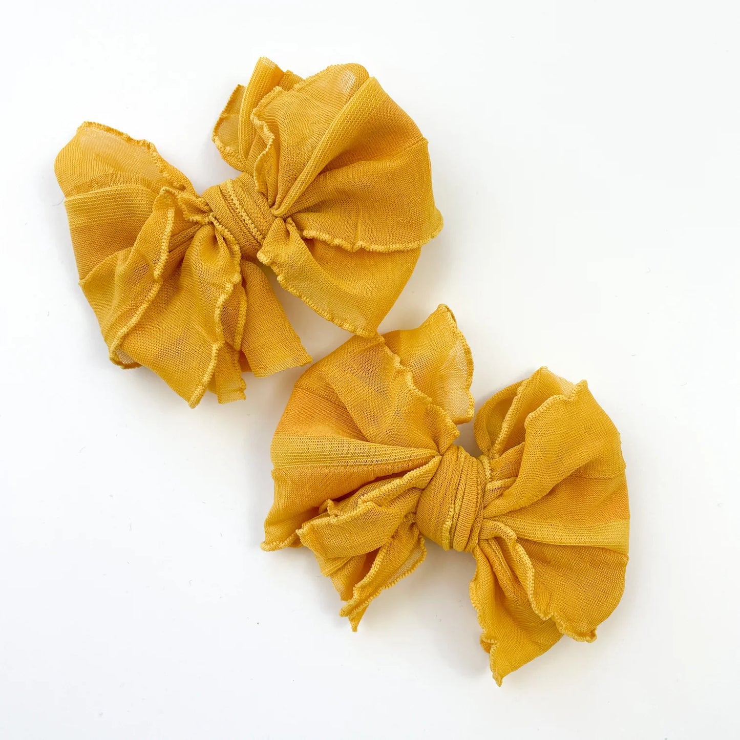 Mustard Ruffle Clip Set of Two - Doodlebug's Children's Boutique