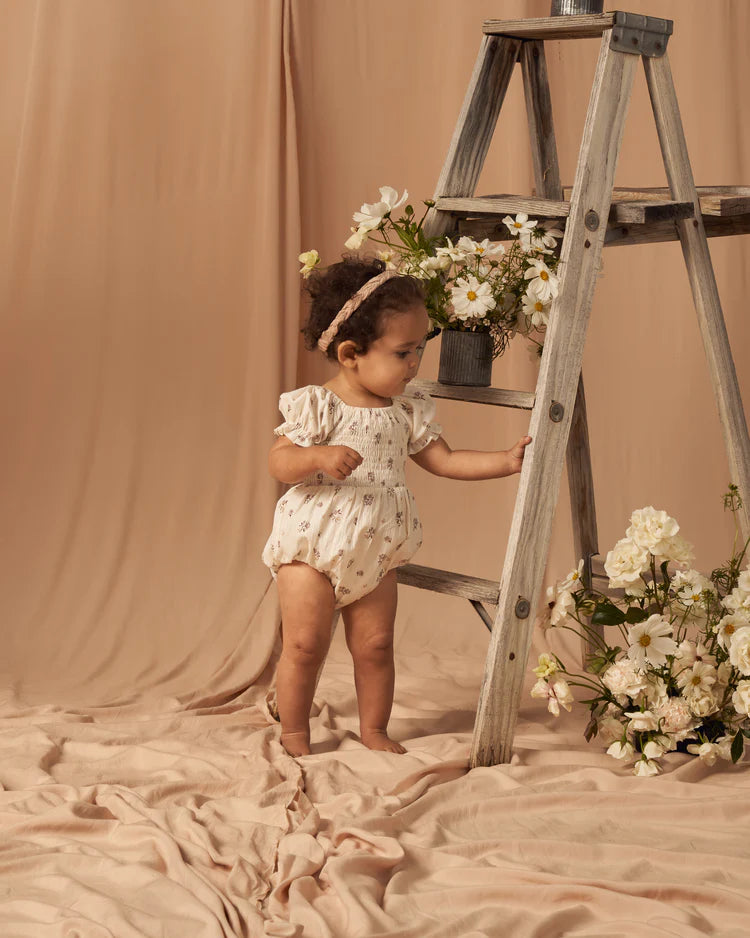 Cosette Romper in Rose Ditsy - Doodlebug's Children's Boutique