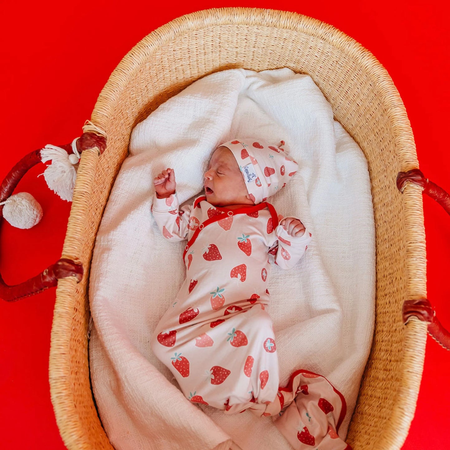 Strawberry Knotted Gown - Doodlebug's Children's Boutique