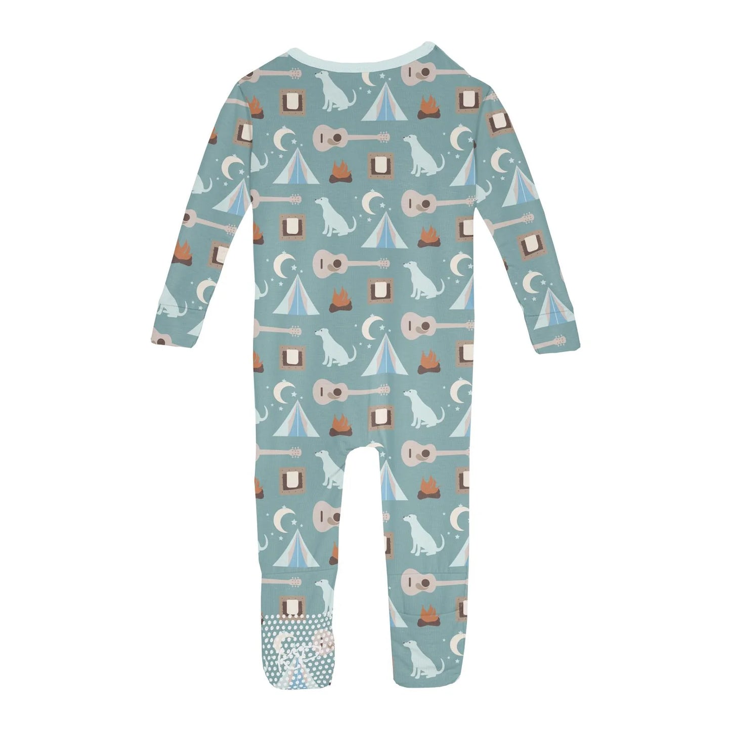 Print Convertible Sleeper with Zipper in Jade Campfire - Doodlebug's Children's Boutique