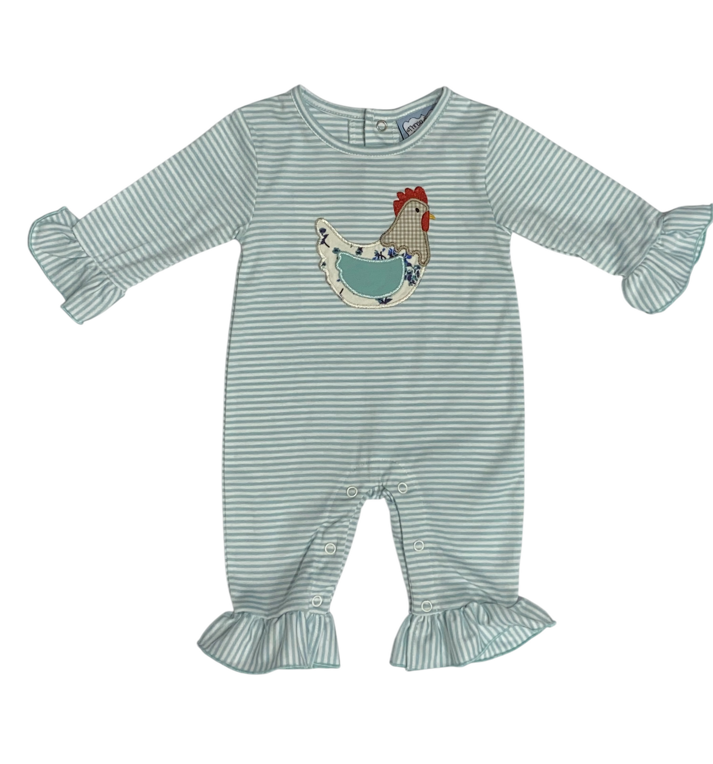 Chicken Applique Romper - Doodlebug's Children's Boutique