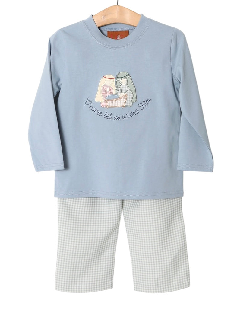 Nativity Applique Pant Set - Doodlebug's Children's Boutique