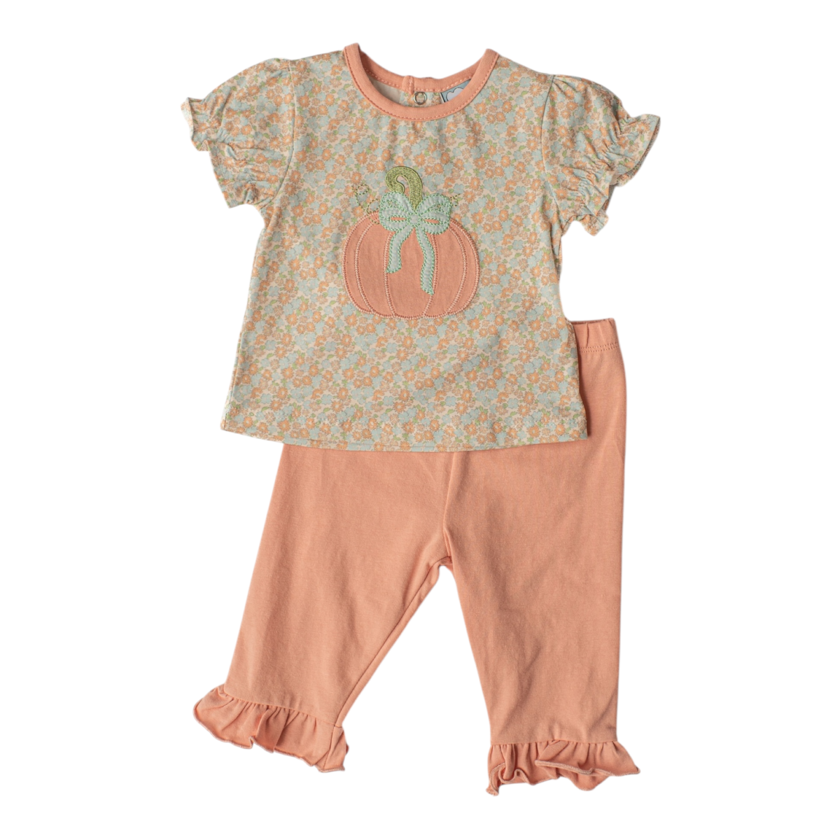 Pumpkin Applique Legging Set - Doodlebug's Children's Boutique