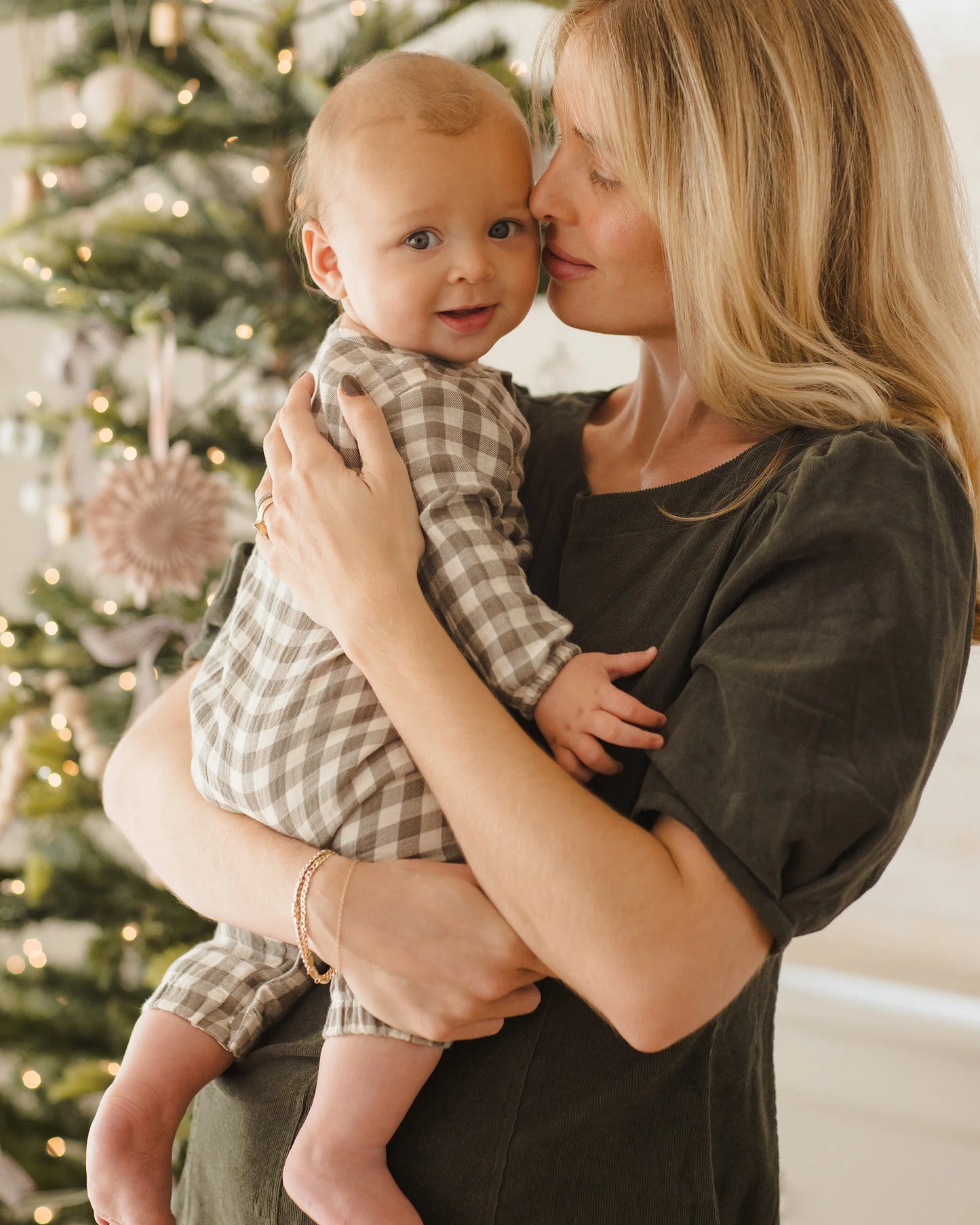 Woven Jumpsuit in Forest Check - Doodlebug's Children's Boutique