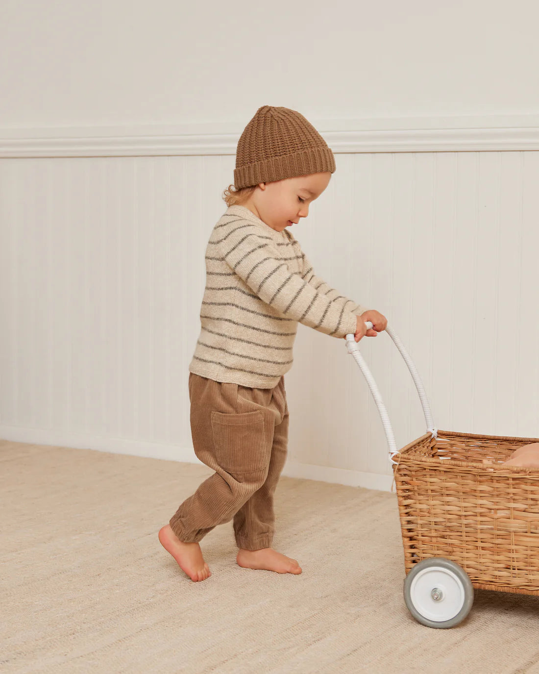 Chunky Sweater Beanie in Cinnamon - Doodlebug's Children's Boutique