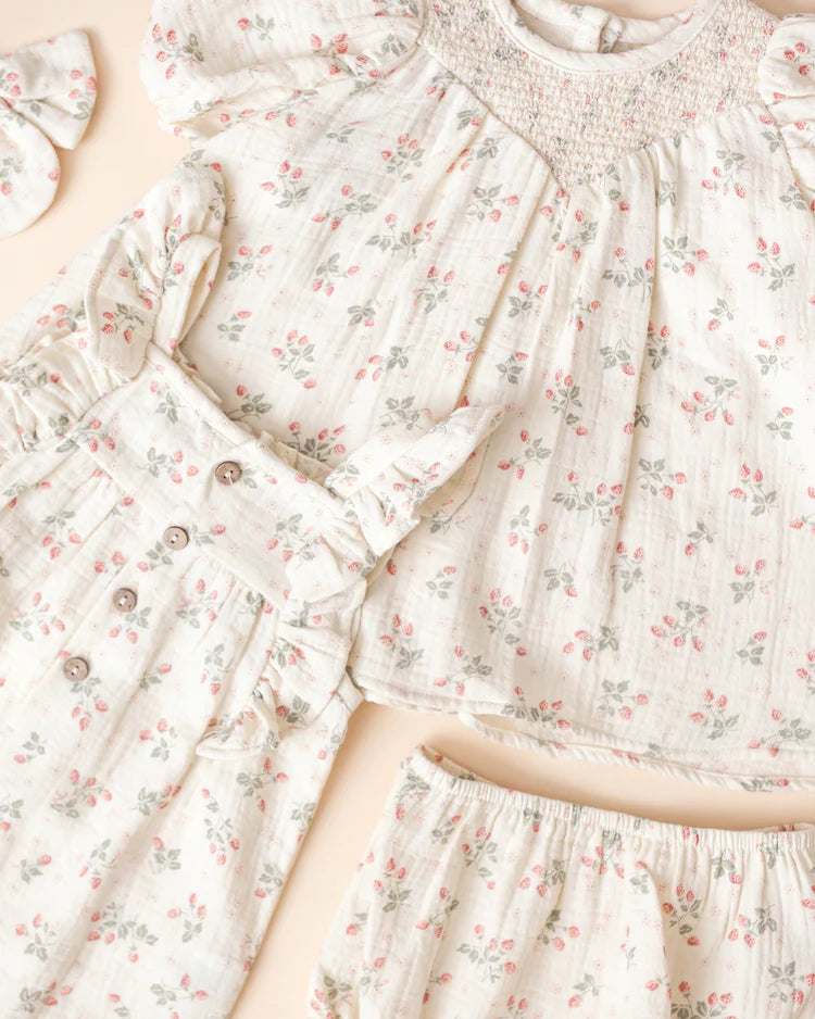 Carina Dress in Strawberries - Doodlebug's Children's Boutique