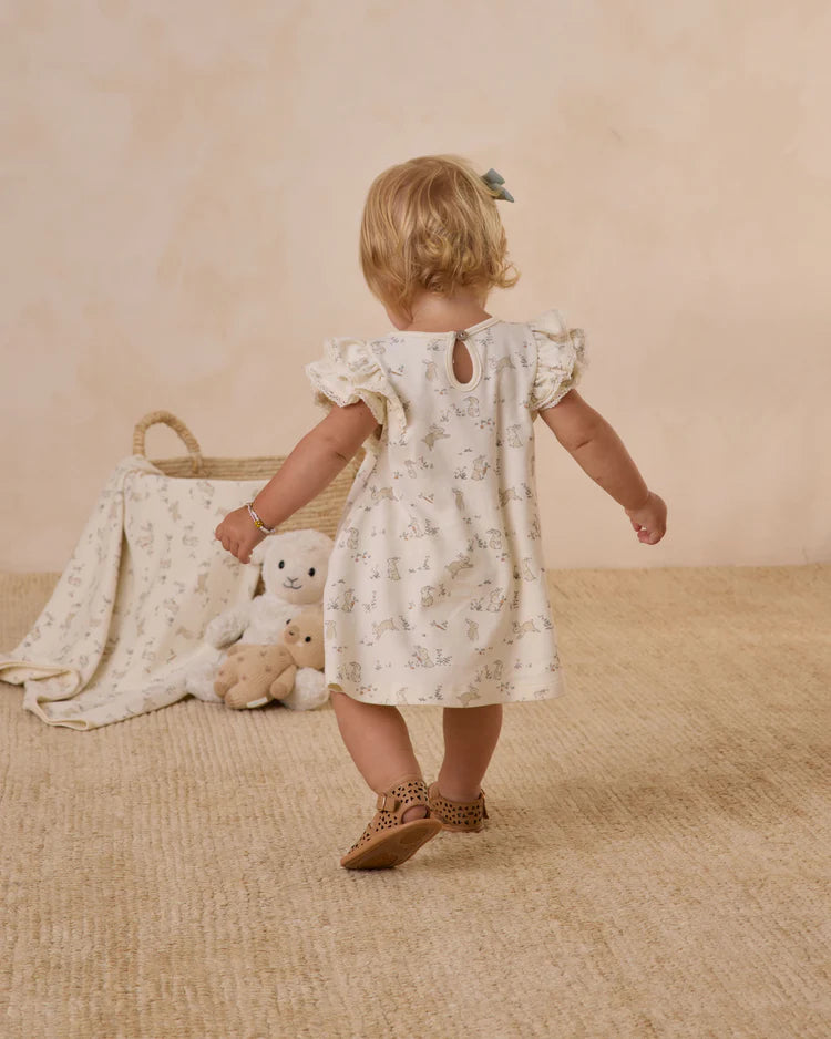 Flutter Dress in Bunnies - Doodlebug's Children's Boutique