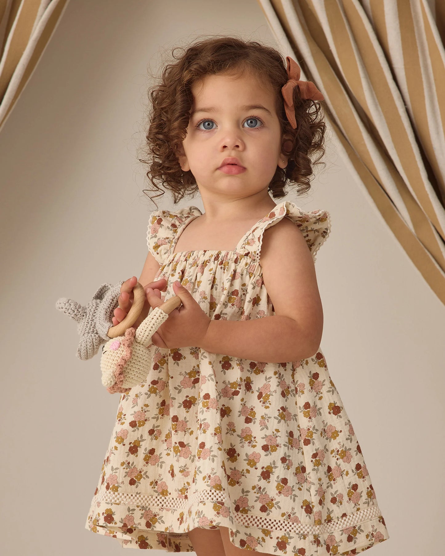 Bow with Clip Set in Sky, Blush, Poppy - Doodlebug's Children's Boutique