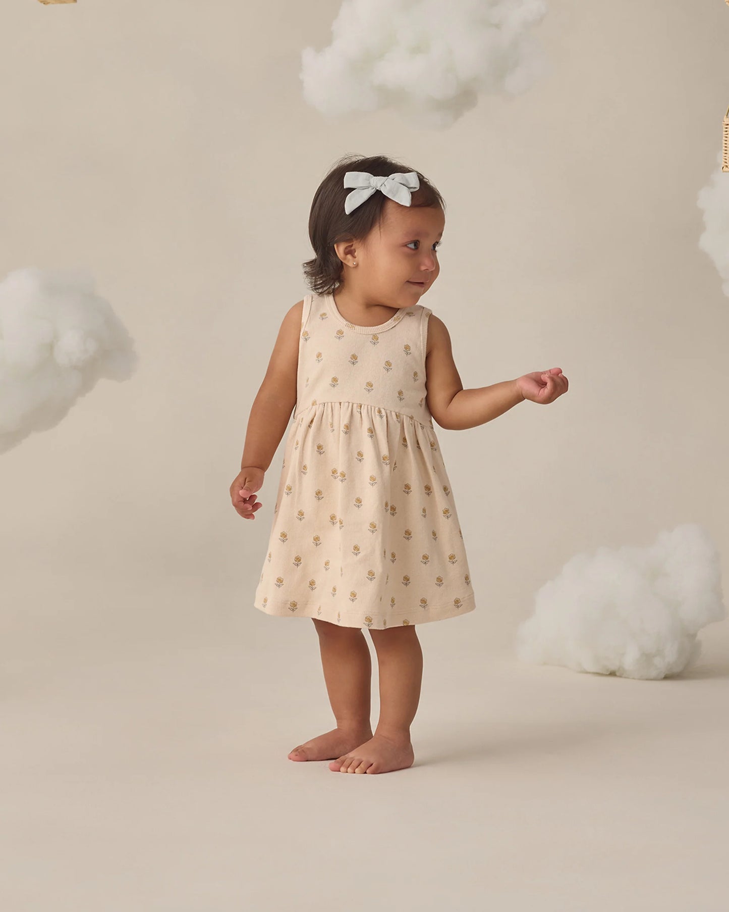 Ribbed Tank Dress in Buttercup - Doodlebug's Children's Boutique