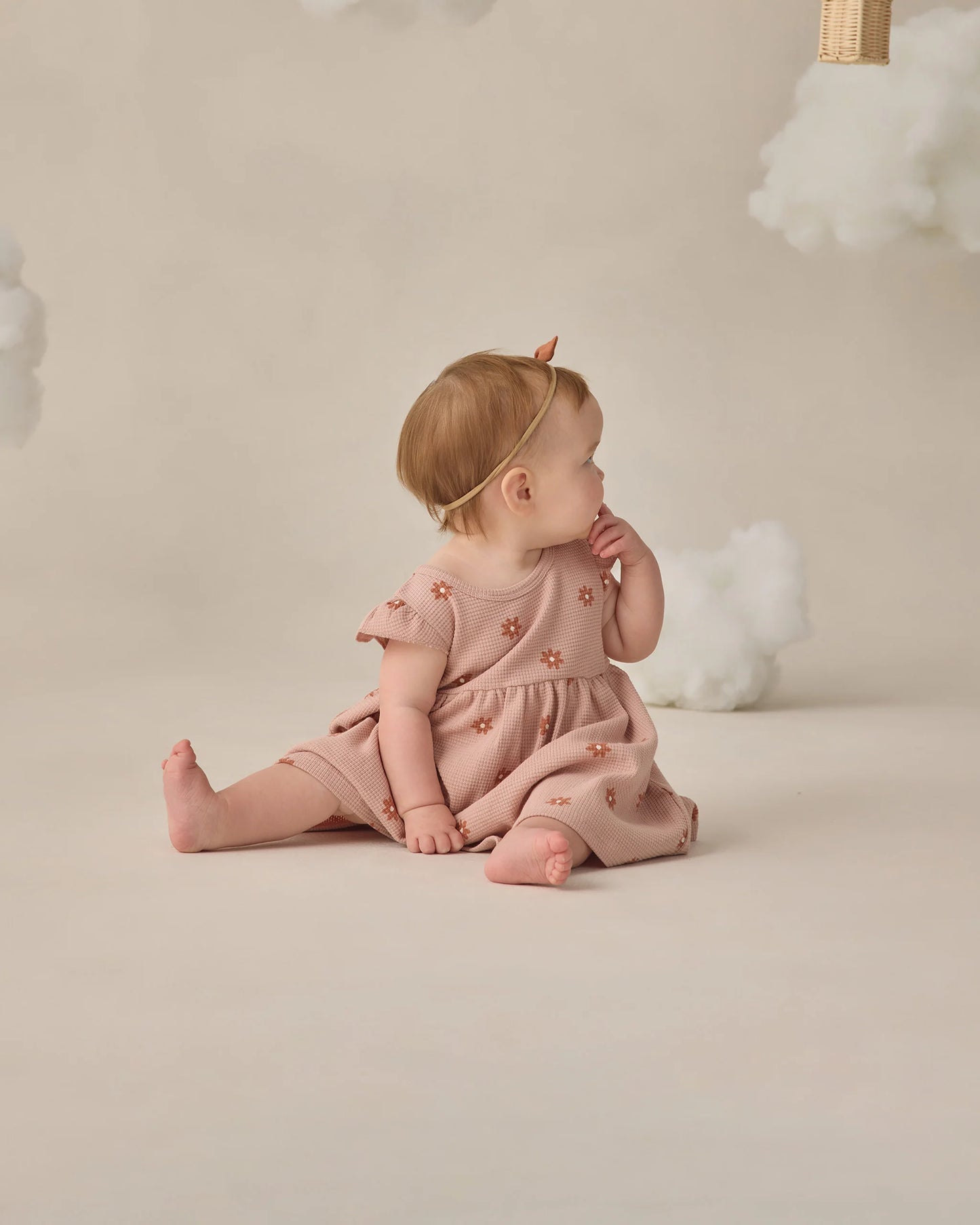 Flutter Sleeve Dress in Pink Daisy - Doodlebug's Children's Boutique