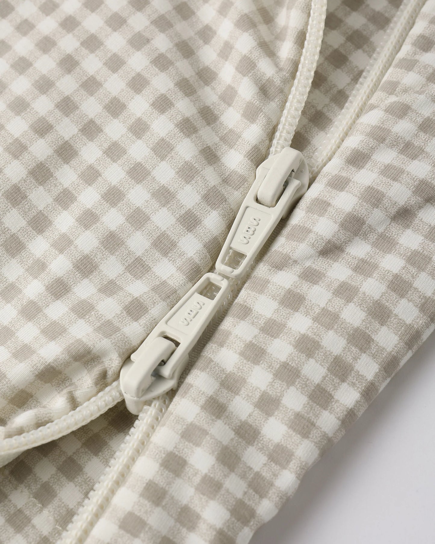 Bamboo Sleep Bag in Oat Gingham - Doodlebug's Children's Boutique