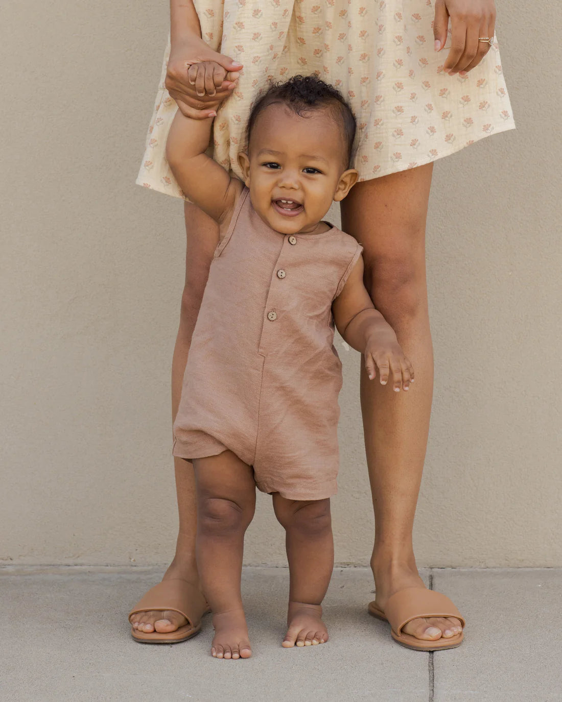 Maverick Romper in Clay - Doodlebug's Children's Boutique