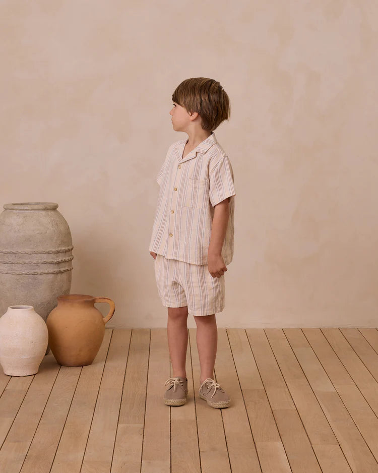 Bermuda Short in Summer Stripe - Doodlebug's Children's Boutique