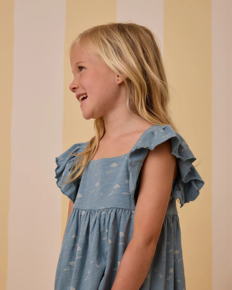 Mariposa Dress in Beach - Doodlebug's Children's Boutique
