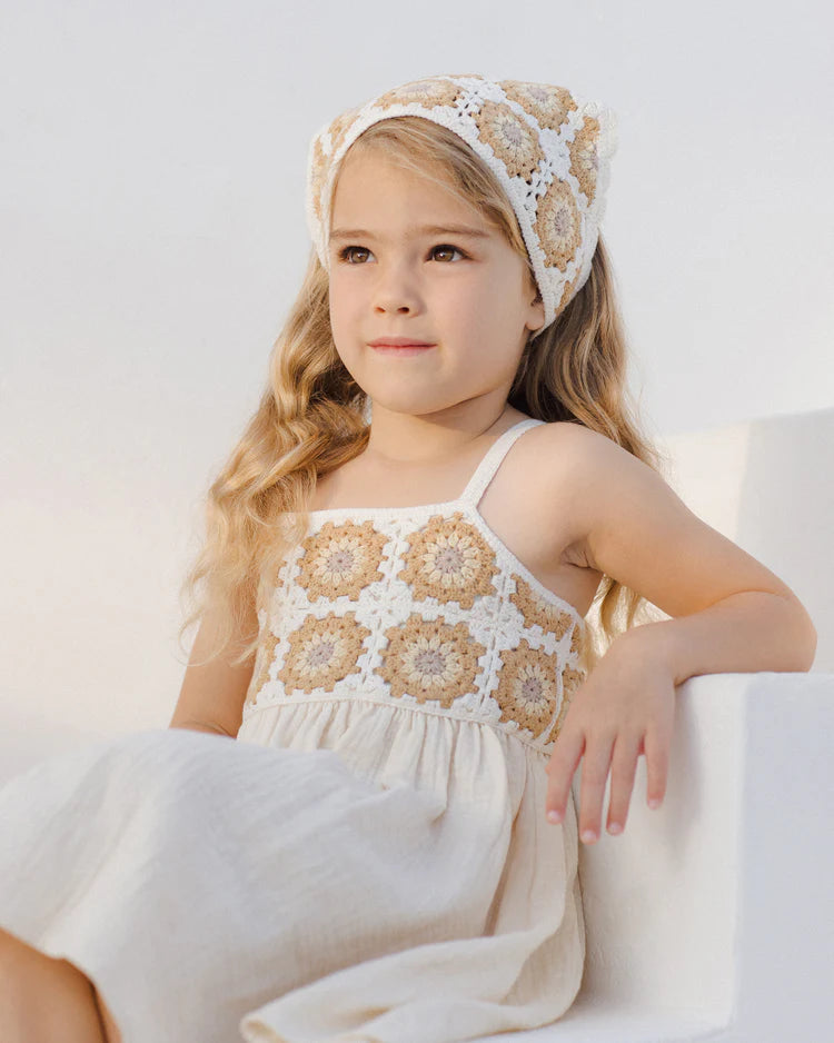 Crochet Sun Dress in Marigold Daisy - Doodlebug's Children's Boutique