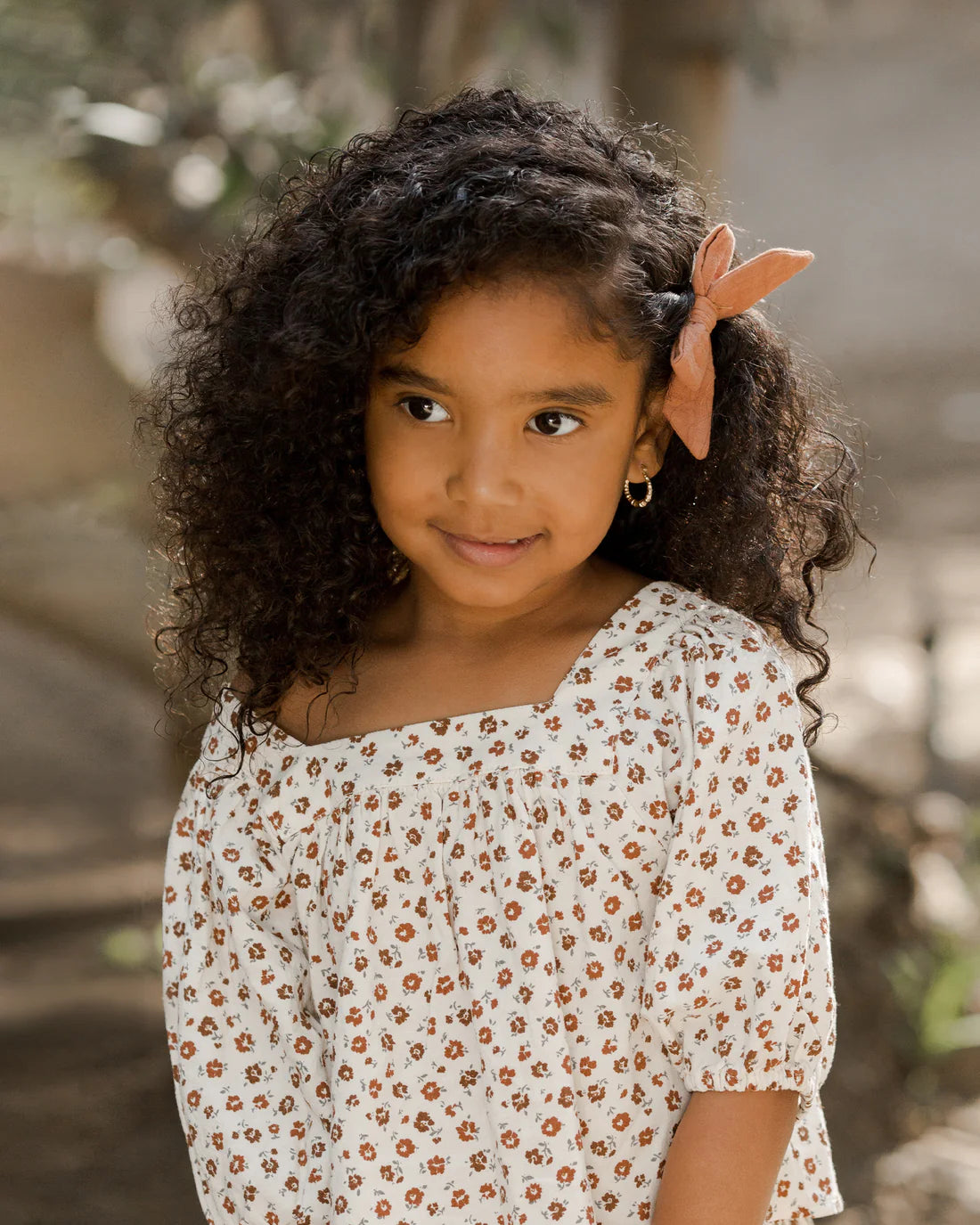 Hair Bow with Clip Set in Spice - Doodlebug's Children's Boutique