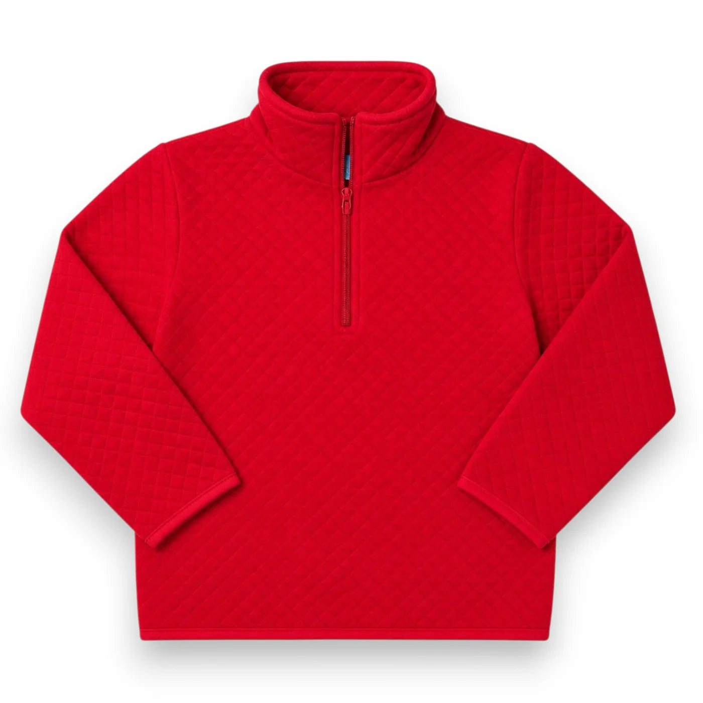 Red 1/4 Zip Quilted Pullover