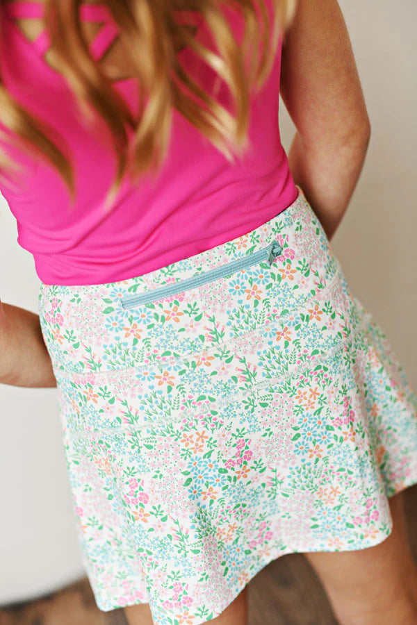 Ditsy Floral Tennis Skort - Doodlebug's Children's Boutique