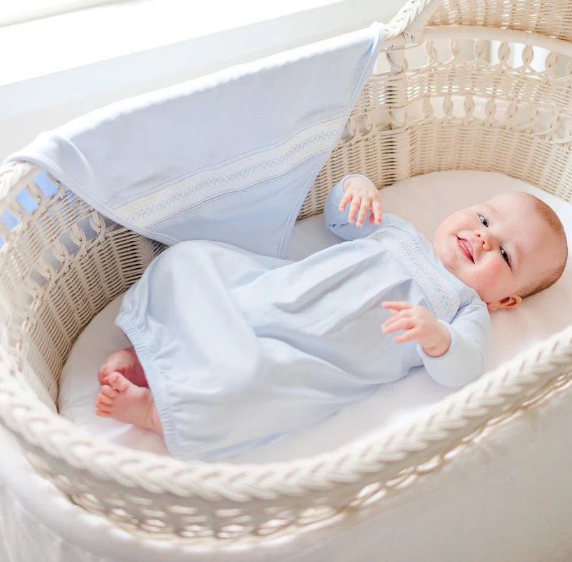 Smocked Argyle Gown with Hat - Doodlebug's Children's Boutique