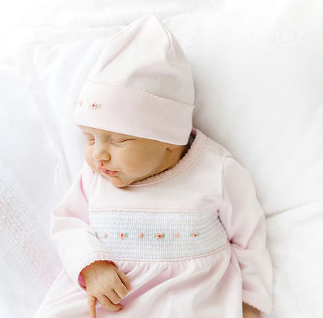 Smocked Flower Gown with Hat - Doodlebug's Children's Boutique