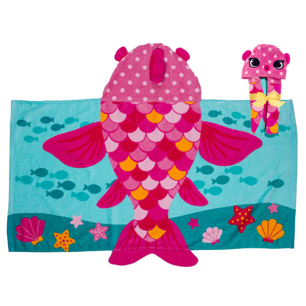 Fish Hooded Towel - Doodlebug's Children's Boutique