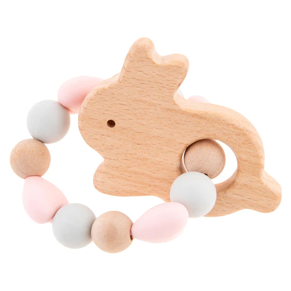 Bunny Silicone Teether - Doodlebug's Children's Boutique