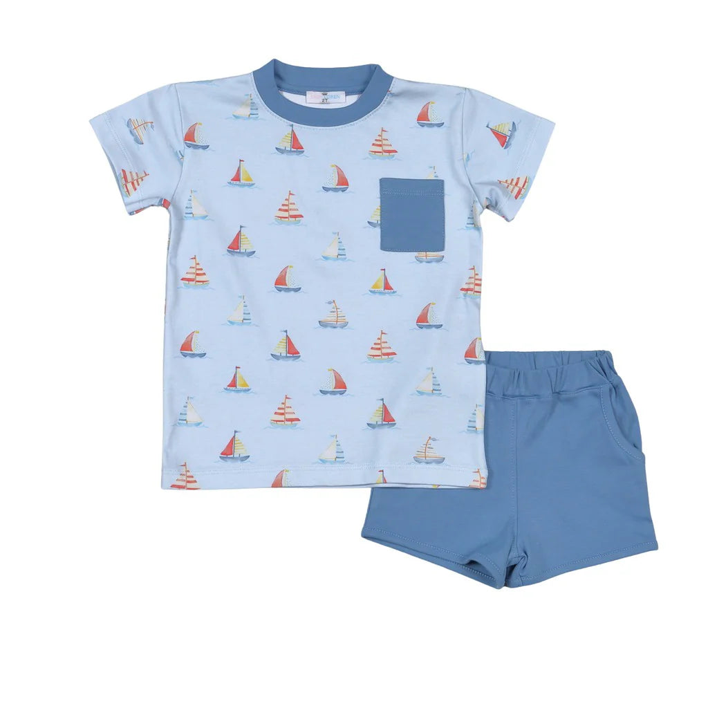 Sail Away Short Set - Doodlebug's Children's Boutique