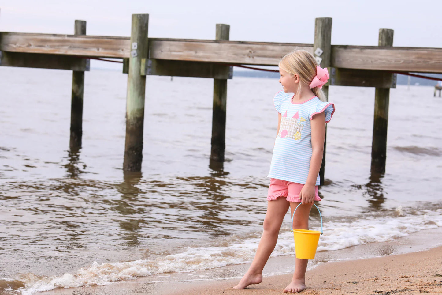 Sand Castle Flutter Short Set - Doodlebug's Children's Boutique