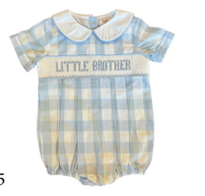 Little Brother Checkered Bubble - Doodlebug's Children's Boutique