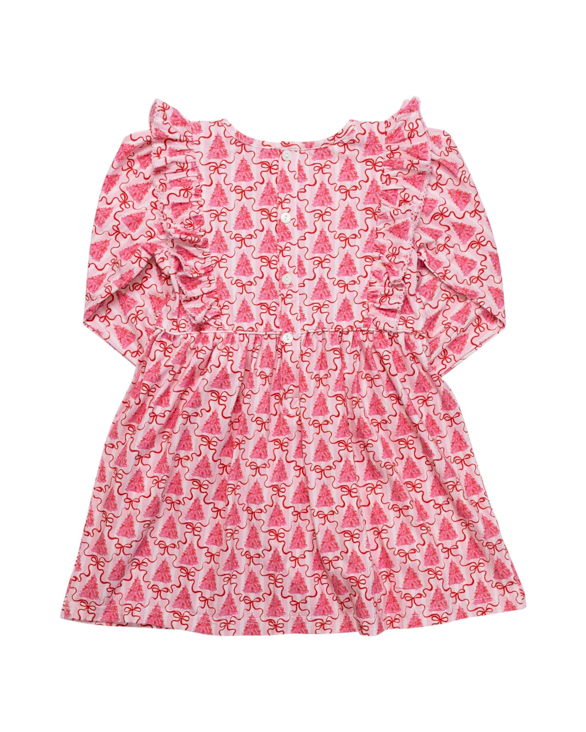 Pink Bottle Brush Trees Knit Dress - Doodlebug's Children's Boutique