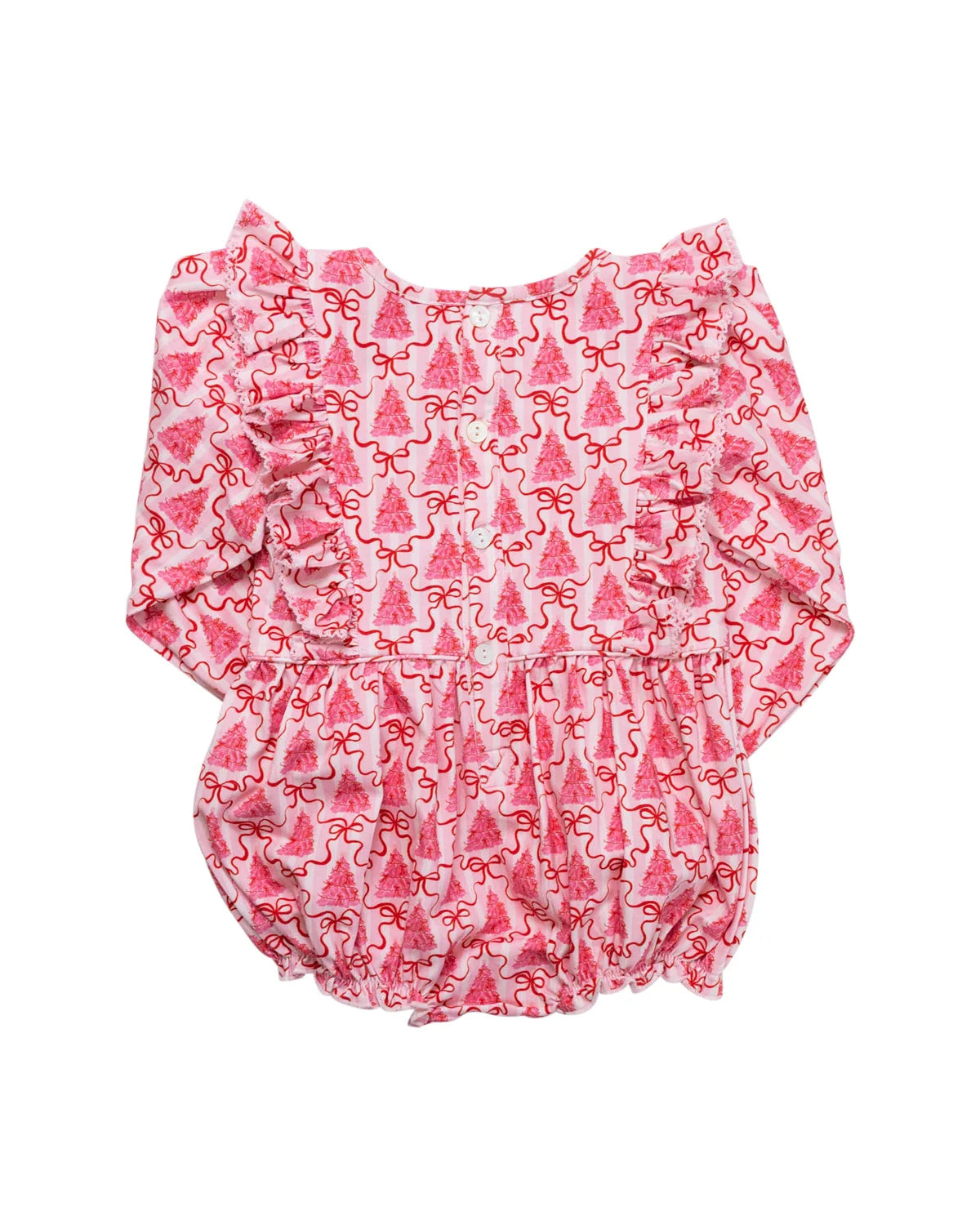 Pink Bottle Brush Trees Knit Bubble - Doodlebug's Children's Boutique