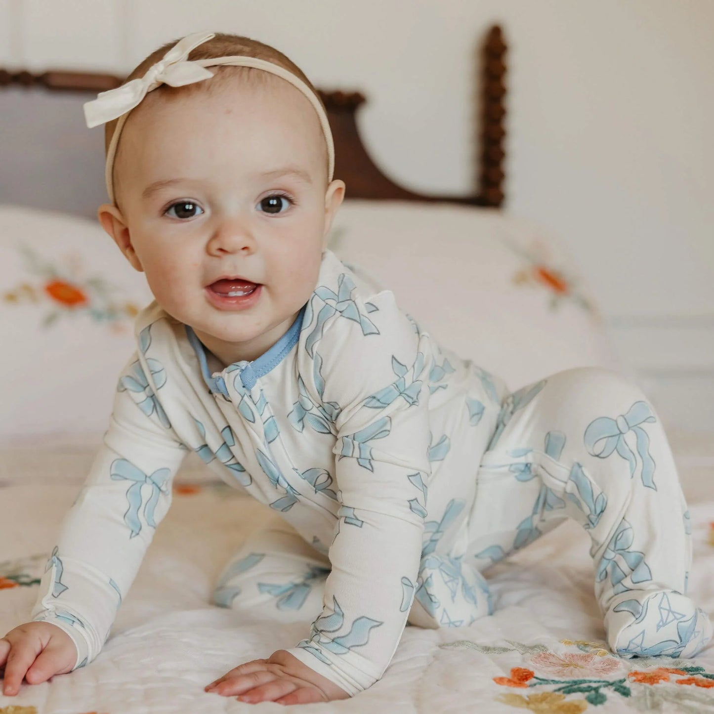 Daphne Zip-Up Footie Pajama - Doodlebug's Children's Boutique