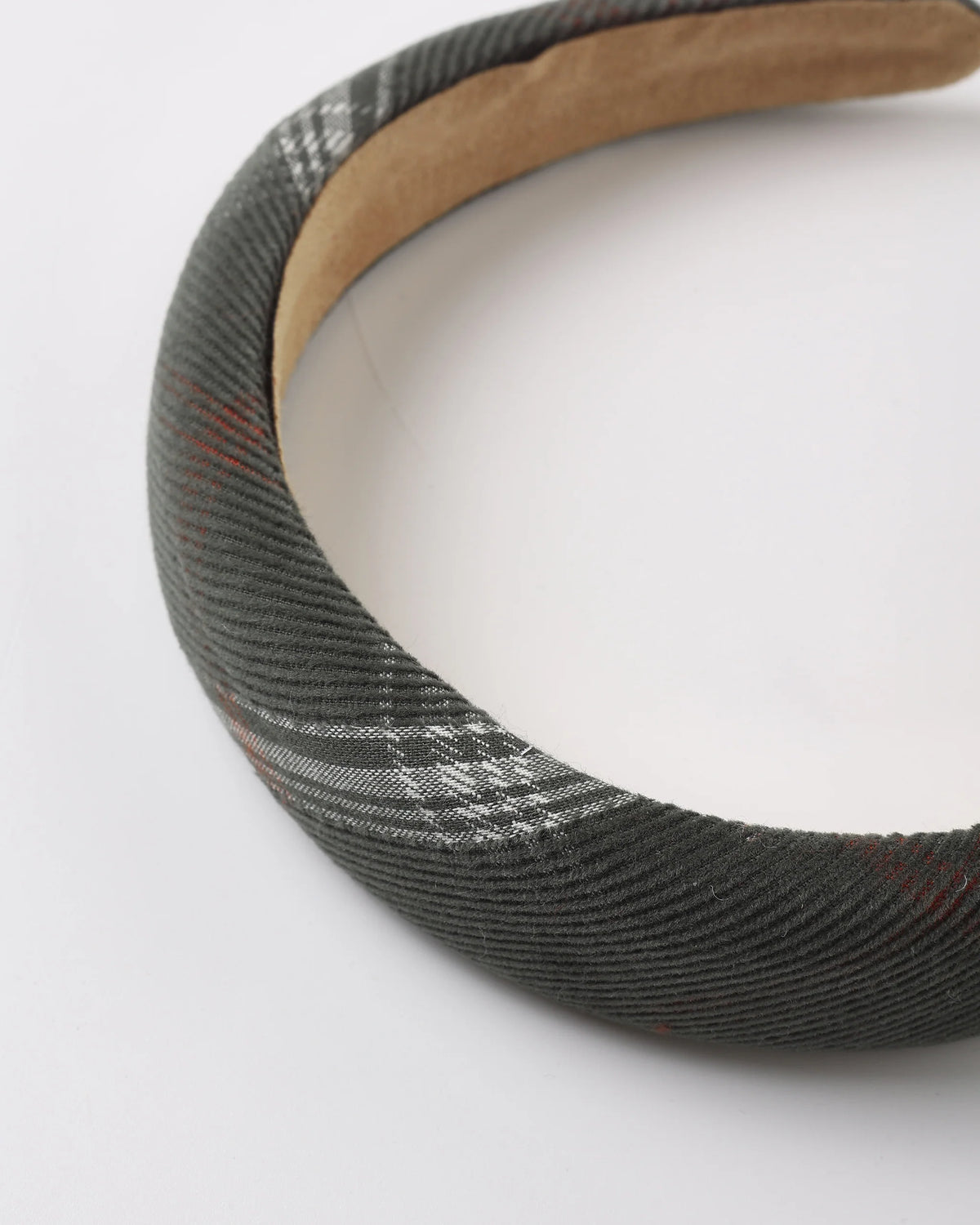 Padded Headband in Holiday Plaid