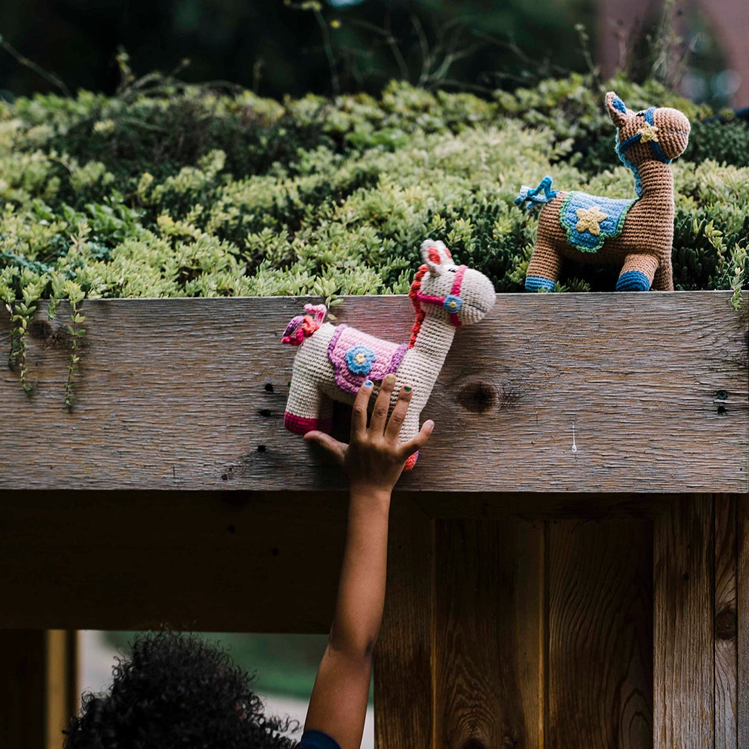Plush Pink Horse Rattle - Doodlebug's Children's Boutique