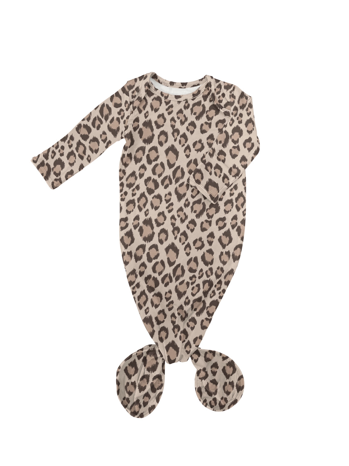 Leopard Knotted Gown - Doodlebug's Children's Boutique