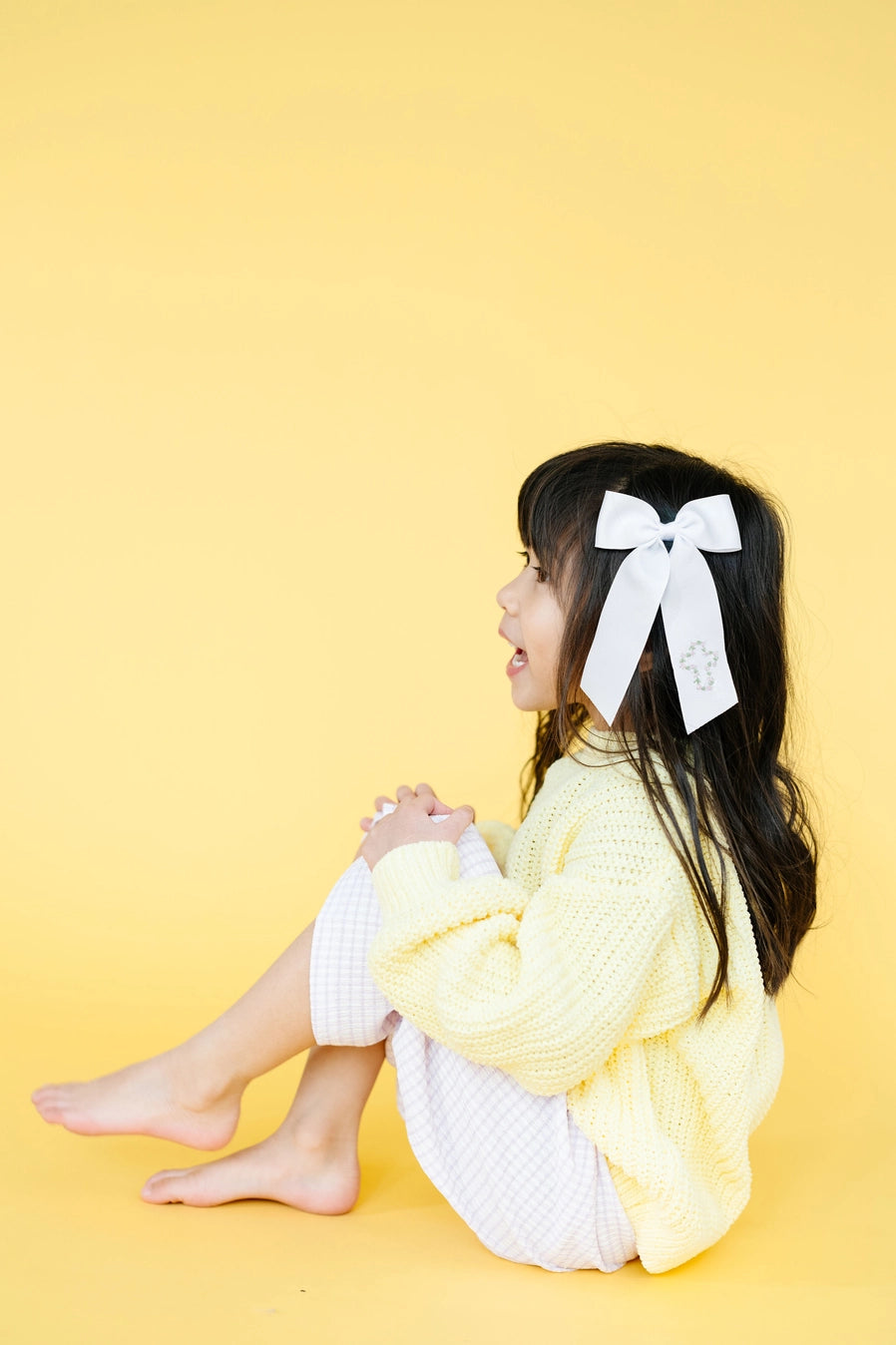 Floral Cross Bow with Tails - Doodlebug's Children's Boutique