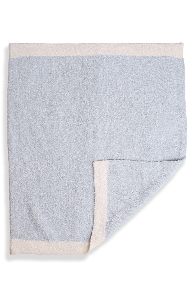 Beige Luxury Soft Blue Blanket - Doodlebug's Children's Boutique