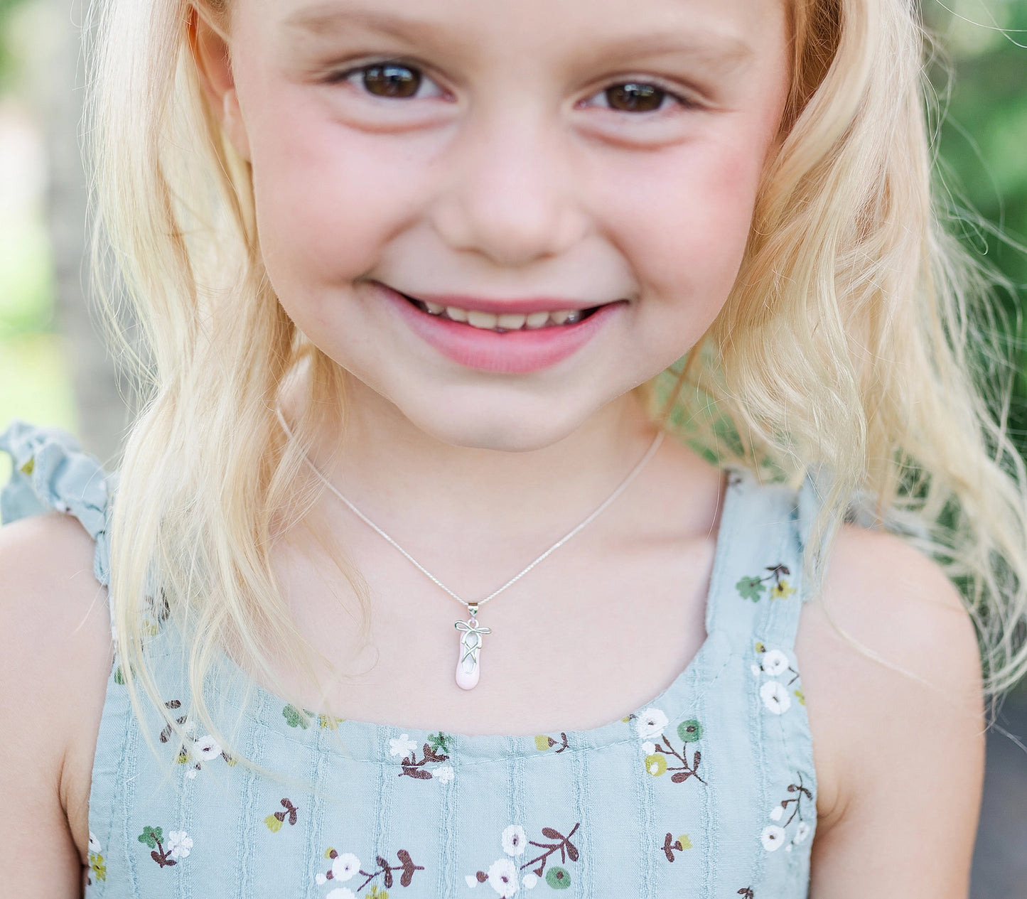 Sterling Silver Children's Ballet Slipper Necklace - Doodlebug's Children's Boutique