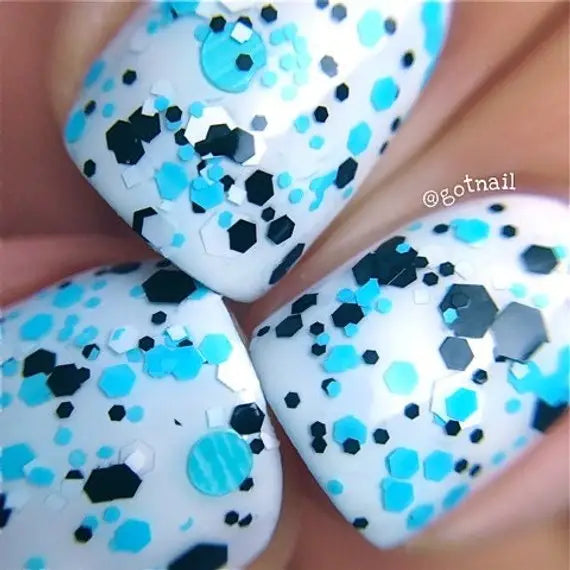 Neon Glitter Nail Polish in Splitter Splatter - Doodlebug's Children's Boutique