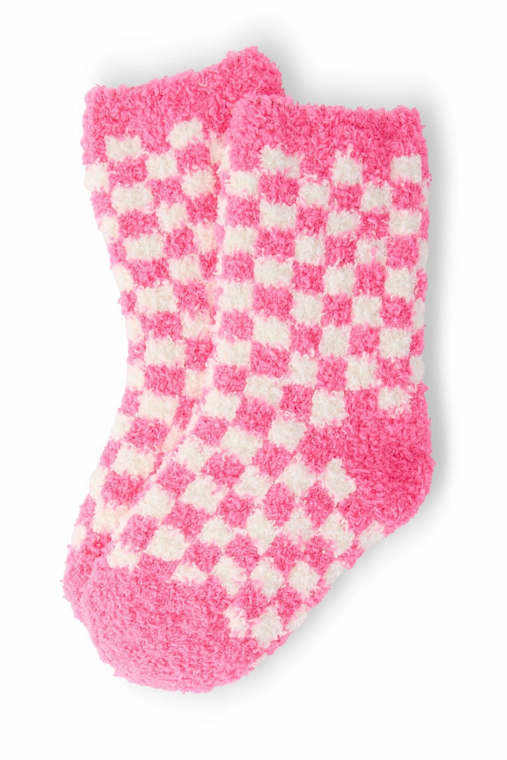 Pink Checker Cozy Socks - Doodlebug's Children's Boutique