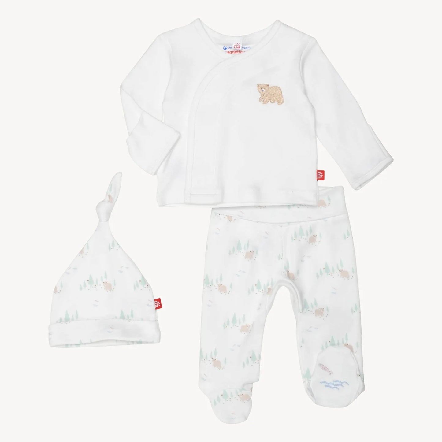 Babe in the Woods Organic Cotton Magnetic Kimono Set - Doodlebug's Children's Boutique