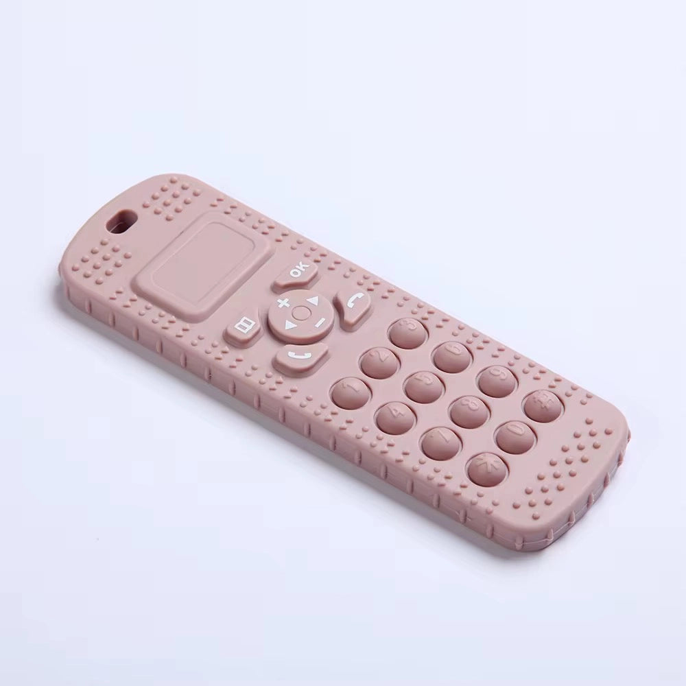 Telephone Silicone Pop-It Teether in Mauve - Doodlebug's Children's Boutique