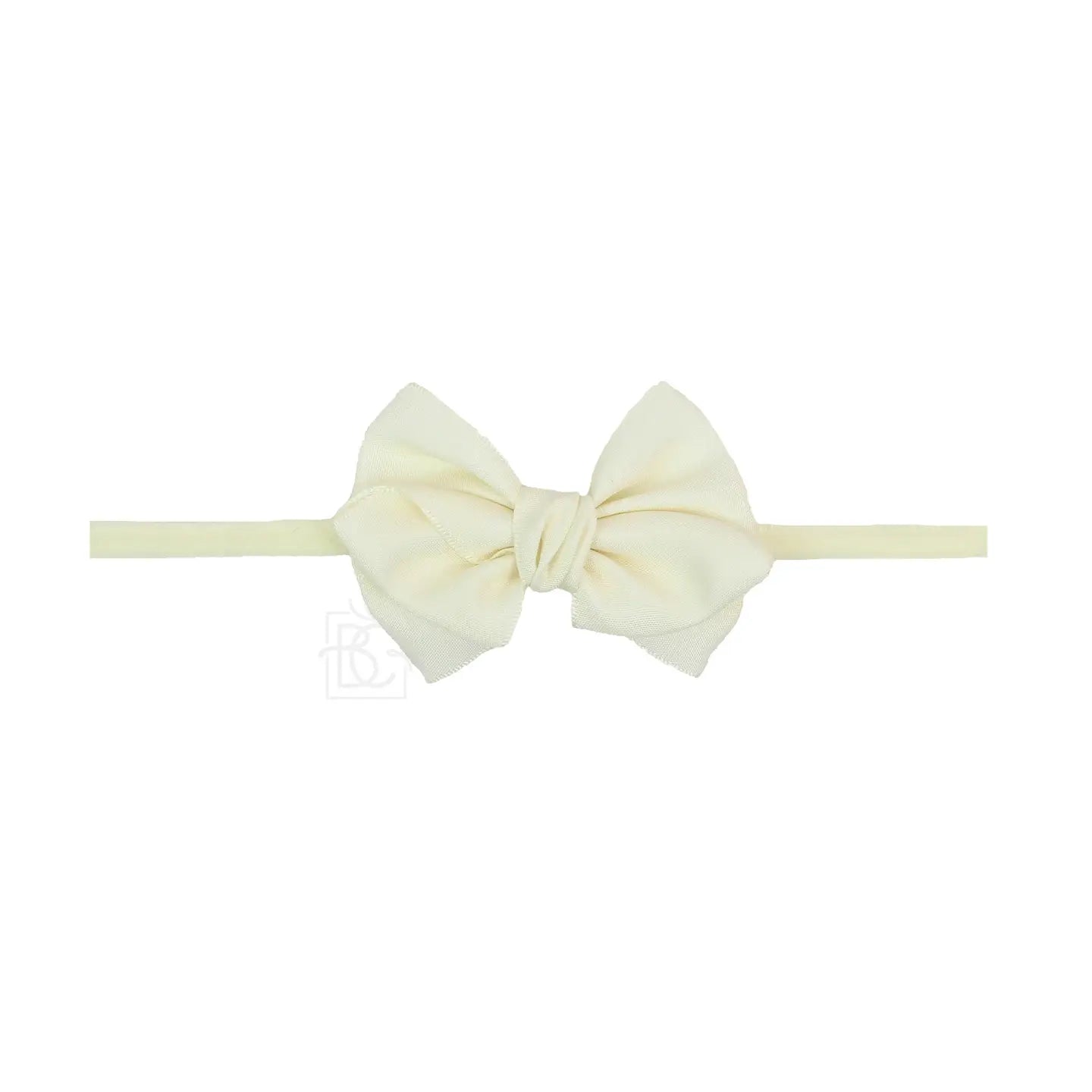 Euro Bow Headband in Antique White - Doodlebug's Children's Boutique