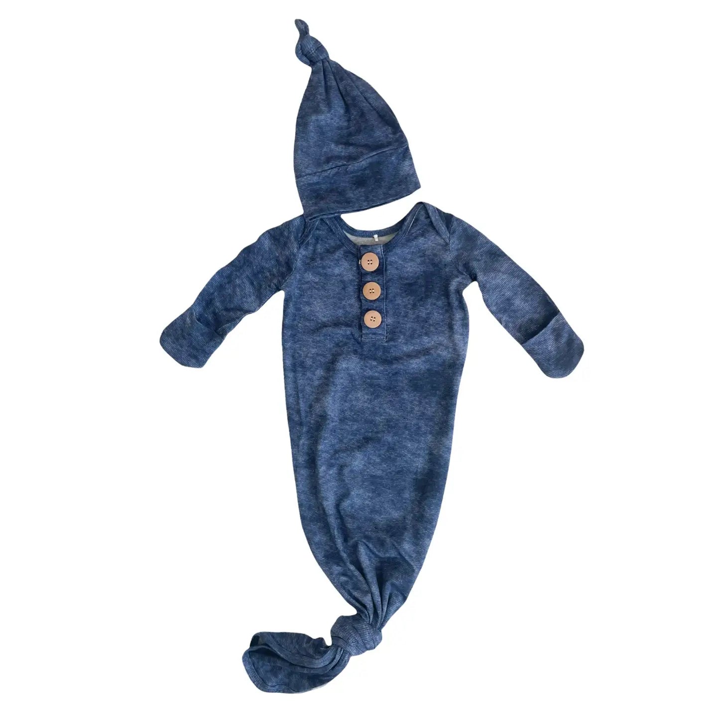 Denim Knot Gown & Hat - Doodlebug's Children's Boutique