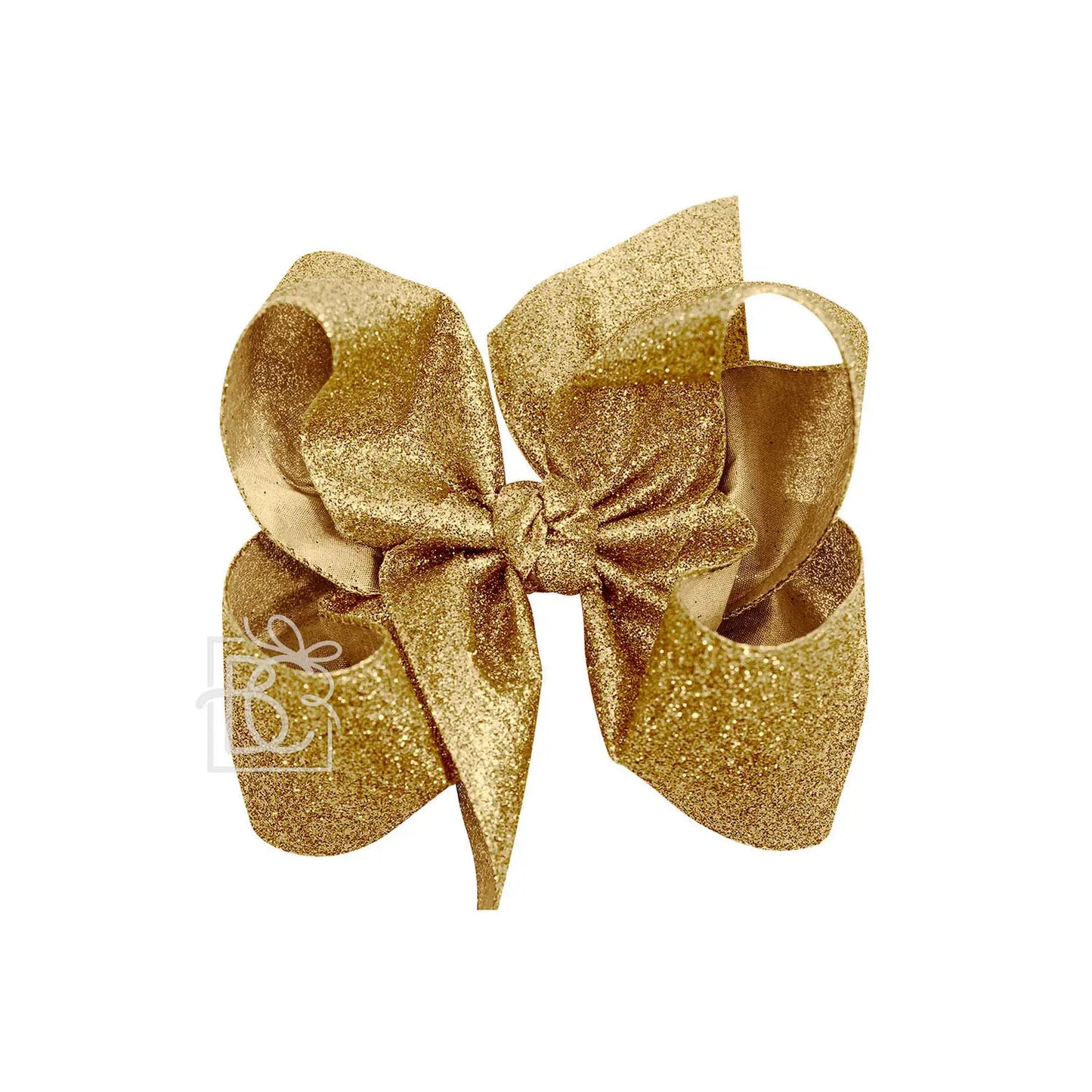 Jumbo Glitter Bow in Gold - Doodlebug's Children's Boutique